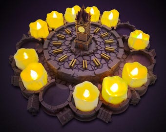 Piazza cittadina compatibile con Blood on the Clocktower / Aggiornamento Deluxe 3D con spazio di archiviazione