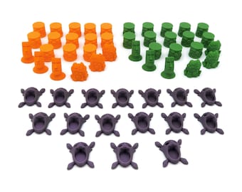 Spirit Island Jagged Earth Compatible Upgrade Kit - 54-Piece 3D Set (2 Players)