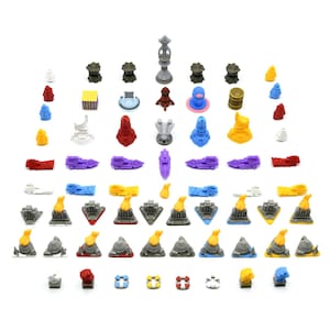 Arcs Board Game Compatible All In Upgrade Kit - 304 pcs. Base + Blighted Reach Expansion. Tokens, Ships, Agents, Cities & more (Unofficial)