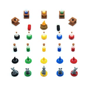 Upgrade Kit for The Quacks of Quedlinburg + Herb Witches & The Alchemists Expansions - 31 Pieces | Board Game Accessories and Components.