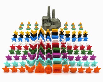 Scythe Compatible Full Upgrade Kit - 121-Piece 3D Set (Base Game + Invaders + Fenris)