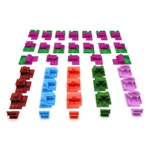 Upgrade Kit for Food Chain Magnate - 55 Pieces | Restaurant, House and Garden Miniatures and Billboard Stands. Board Game Accessories.