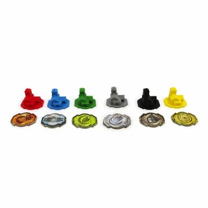 Building Tokens for Lords of Waterdeep - 54 Pieces | Board Game Accessories, Upgrades and Parts