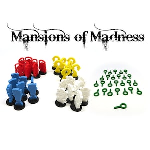 Kit de mise à niveau pour Mansions Of Madness et Arkham Horror - 58 pièces | Accessoires de jeux de société
