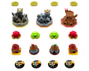 Root Homeland Compatible Upgrade Kit - 3D Tokens, Hirelings & Landmarks Pieces (Unofficial)