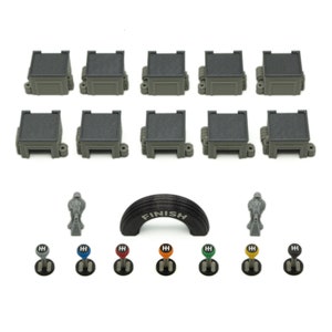 Full Upgrade Kit for Heat: Pedal to the Metal & Heavy Rain Expansion - 20 Pieces | Board Game Accessories, Tokens and Parts