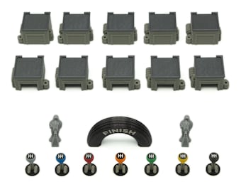 Full Upgrade Kit for Heat: Pedal to the Metal & Heavy Rain Expansion - 20 Pieces | Board Game Accessories, Tokens and Parts