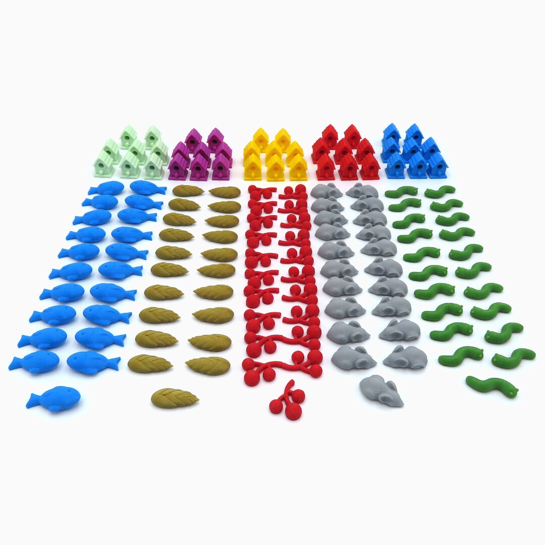 Upgrade Kit for Wingspan 145 Pieces Birdhouse Miniatures and Food