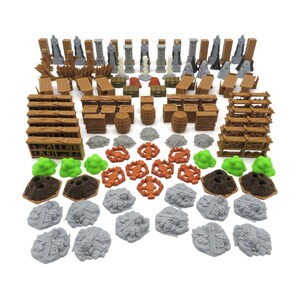 Full Scenery Pack for Jaws of the Lion - Gloomhaven - 114 Terrain Pieces | Board Game Accessories, Upgrades and Miniatures