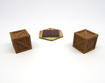 Crates for Gloomhaven - 2 Scenery Pieces | Board Game Accessories, Upgrades and Terrain Parts