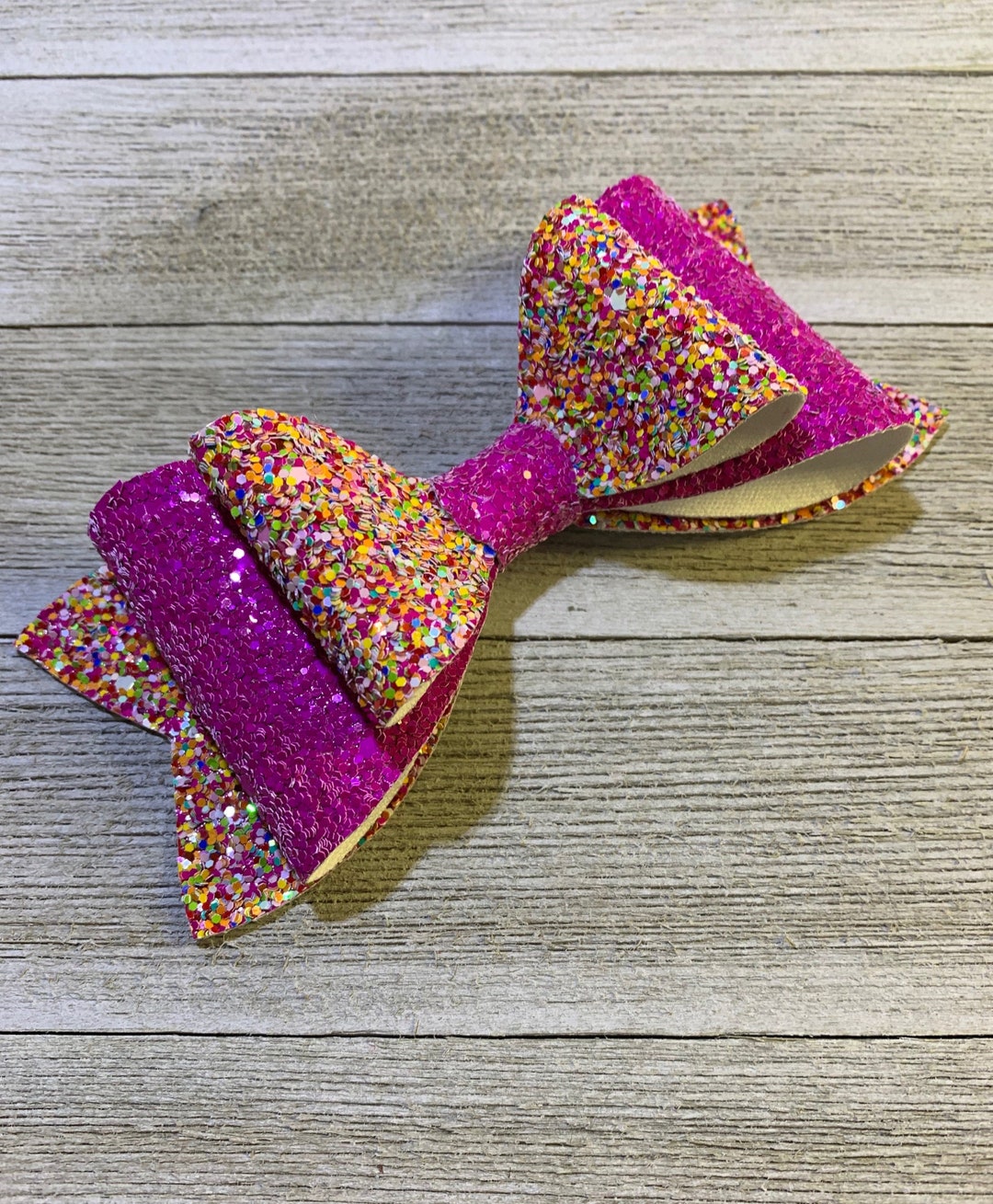 Pink Glitter and Sprinkles Hair Bow Girl Hair Bow Hair Etsy