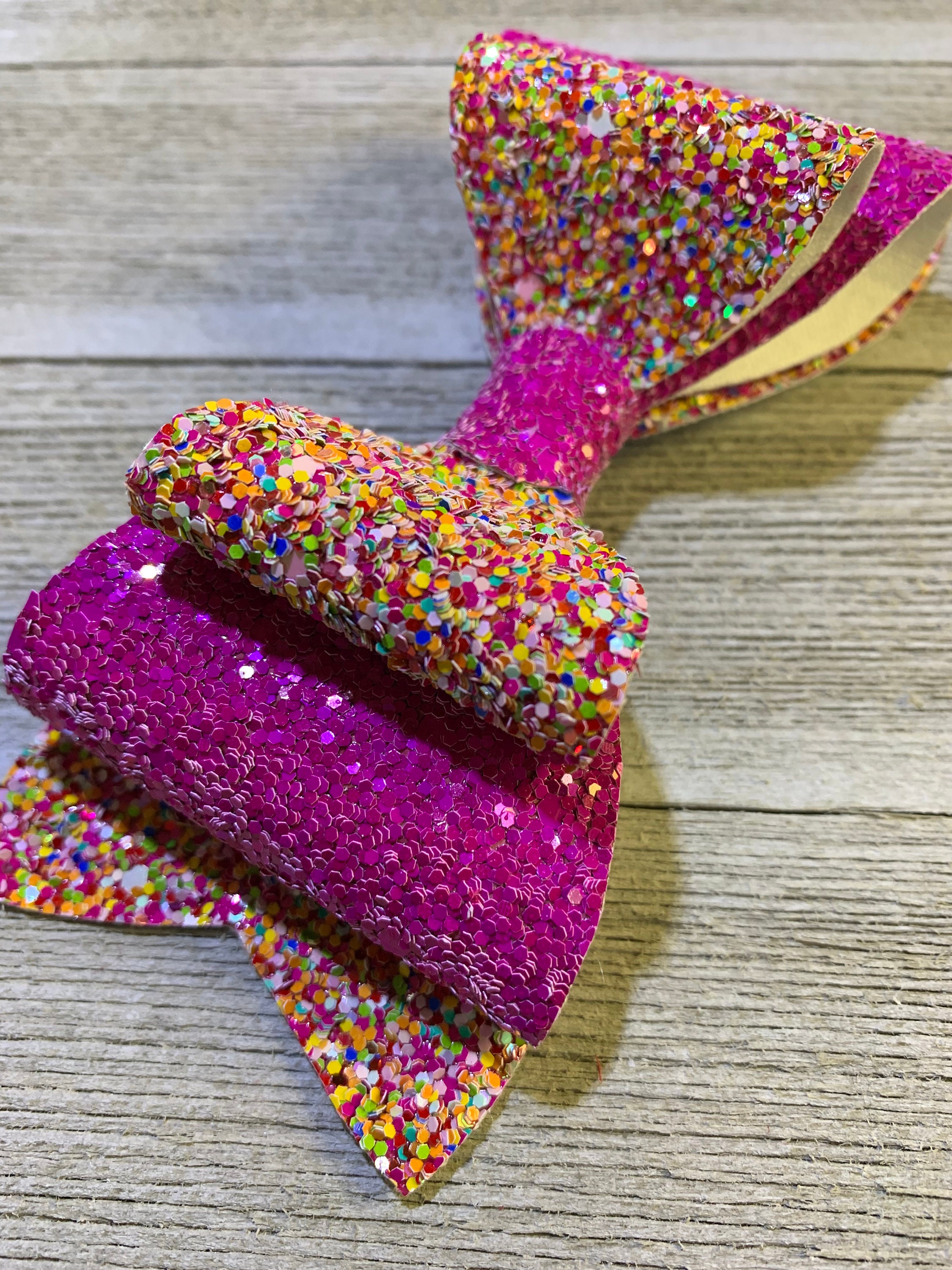 Pink Glitter and Sprinkles Hair Bow Girl Hair Bow Hair Etsy