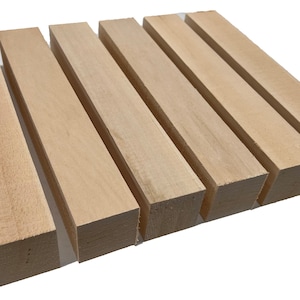 Exotic Wood Zone Set of 6, Basswood Carving/Whittling Wood Blanks/Turning Blocks Kit 2&quot; x 2&quot; x 12&quot; | Carved Wood | Whittling Kit | DIY