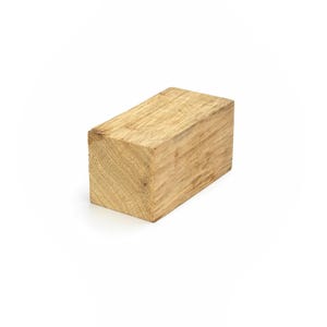 White Limba Bottle Stopper Blank: Exotic Hardwood Lathe Wood (2&quot;x2&quot;x3&quot;)