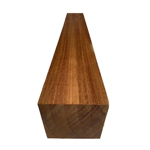 Blocos de mogno para torneamento de 2&quot; x 2&quot; x 6&quot; (4 peças) | Madeira exótica quadrada para torneamento de madeira e projetos de torno