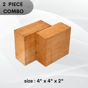 2er-Pack, (4 "x4"x2 ") Mahagoni Holz Schüssel Rohling DIY Turning Plank Drechselbank Turning Holz Drechselchunk Chunk Holzgefäß Turning Blank
