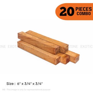 Pack OF 20, Mahogany Exotic Wood Pen Blanks For Turning-  3/4&quot; x  3/4&quot; x 6&quot; | Wood Pen Blanks | Wood Turning | Wooden Pen Blanks