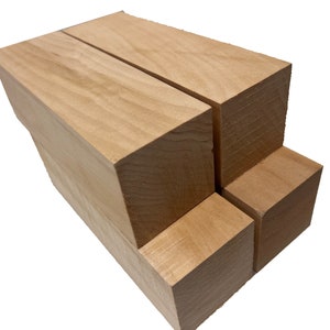 Exotic Wood Zone Set of 4, Basswood Carving Wood Blocks/Turning Blanks Kit 8&quot; x 2-3/8&quot; x 2.5&quot; | Carved Wood | Whittling Wood Carving Blocks
