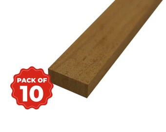 Exotic Wood Zone Pack of 10, Honduran Mahogany 3/4" x 2" x 16" Lumber Boards | Cutting Board Block | Wood Craft | Cheese Cutting Boards