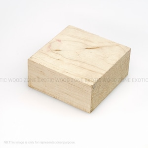 6"x6"x2"-Ambrosia Maple Bowl Blank - Premium Kiln Dried Turning Lumber Square Wood Block for Creative DIY Projects