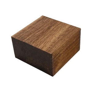 Cuenco de madera de nogal indio de 4" x 4" x 3" para tornear, en blanco / Zona de madera exótica