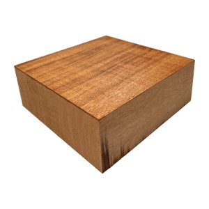 9"x9"x2"-Fijian Mahogany Wood Bowl Blank - Premium Turning Square Block | Kiln Dried