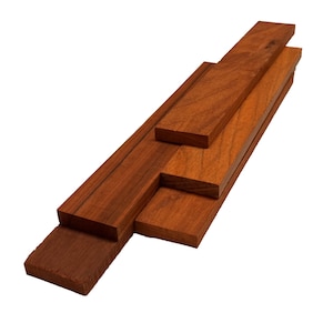 Afgesneden hout van Padauk (1/2" x 2" x 12") {pak van 5} || DIY ambachtelijk snijwerk timmerhout ||