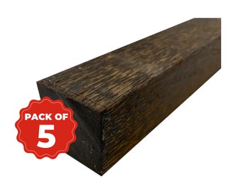 Pack of 5, Black palm Turning  Wood Blanks 1" x 1" x 12" | Wood Lathe | Wood Turning | Square Wood Blocks | Turning Stock | Turning Lumber