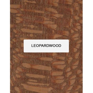 5&quot;x1-1/2&quot;x3/8&quot;-Leopardwood Bookmatched Knife Blank/Knife Scales