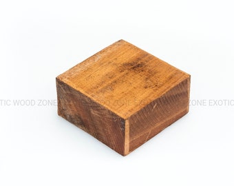 4&quot;x 4&quot;x 2&quot;-African Mahogany/Khaya Exotic Wood Bowl Blank - Kiln Dried Turning Lumber Square Wood Block