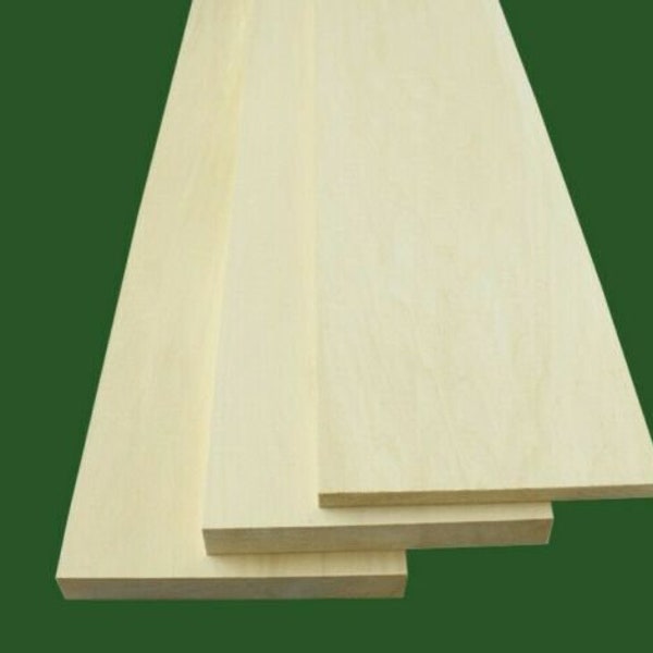 Basswood Thin Stock | 1/8" x 1 1/2"-3''| Exotic Wood Zone  | Wood Crafts | Wood Blocks | Thin wood board | Thin dimensional lumber