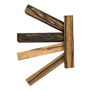 3/4&quot;x 3/4&quot;x6&quot;-Black And White Ebony Wood Pen Blanks