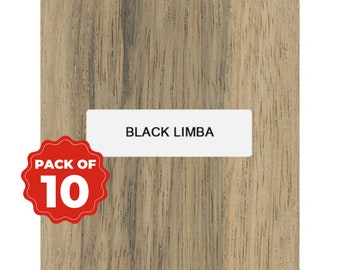 Exotic Wood Zone Pack of 10, Black Limba 3/4" x 2" x 16" Lumber Boards | Cutting Board Block | DIY | Wood Craft | Cheese Cutting Boards