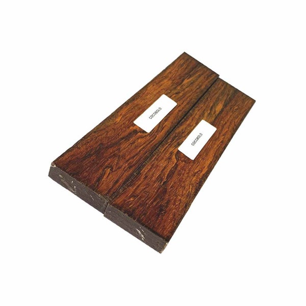 Cocobolo Bookmatched Knife Blank/Knife Scales 5" x 1-1/2" x 3/8" | Knife Making | Small Specialty Object | Knife Handles | Turned Wood