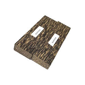 Black Palm Bookmatched Knife Blank/Knife Scales 5&quot; x 1-1/2&quot; x 3/8&quot; | Knife Making | Small Specialty Object | Knife Handles | Turned Wood