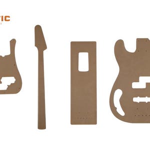 Precision Bass-Style Guitar Template Set (SKU: 13939) - Exotic Wood Zone