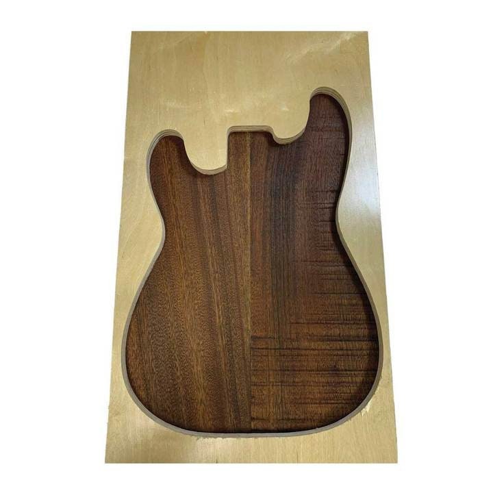 Basswood E-Gitarre Holz Körperrohling 21""x15""x2"" - 2 Stück Geklebt