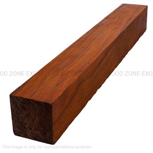 Madeira Paela/Chakte Viga em bruto – Madeira serrada seca em estufa de 5 cm x 5 cm para torneamento | Eixo de taco de sinuca, madeira nobre exótica, bloco de madeira quadrado para projetos de torno