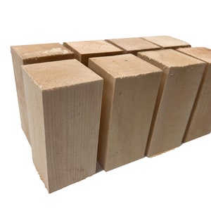 Exotic Wood Zone Set of 8, Basswood Carving/Whittling Wood Blanks/Turning Blocks Kit 2&quot; x 2&quot; x 4&quot; | Carved Wood | Whittling Kit