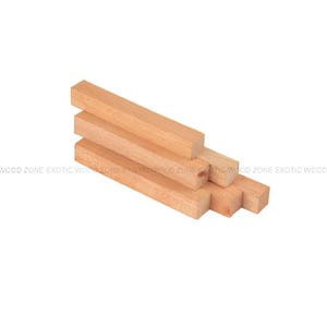 3/4&quot;x3/4&quot;x6&quot;-Plantation Genuine Mahogany (Indian) Wood Pen Blank