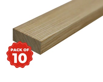 Exotic Wood Zone Pack of 10, White Ash 3/4" x 2" x 16" Lumber Boards | Cutting Board Block | Wood Craft | Cheese Cutting Boards | DIY