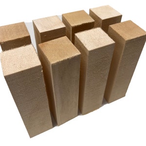 Exotic Wood Zone Set of 8, Basswood Carving/Whittling Wood Blanks/Turning Blocks Kit 1.4&quot; x 1.4&quot; x 6&quot; | Carved Wood | Whittling Kit | DIY