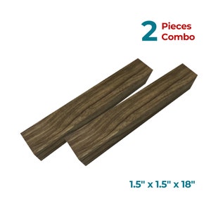 Pack of 2-Black Limba Turning Wood Blank-(1-1/2"x 1-1/2"x 18")