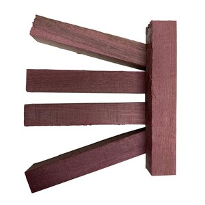 Pack of 5, Purpleheart Wood Pen Blanks (Thickness- 3/4&quot;) -Pick Your Size