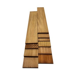 Opakowanie 10 sztuk, deski cięte z mahoniu (cienkie drewno) - 22" x 4" x 1/8" do 1/2"