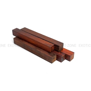 Cocobolo 3/4&quot;x3/4&quot;x6&quot; Pack of 5 Pen Blanks–(Dalbergia retusa) | Exotic Wood Turning Blanks for Pen Making, Lathe Projects, DIY Woodworking