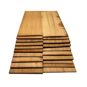 Opakowanie 20 sztuk, deski cięte z mahoniu (cienkie drewno) - 22" x 8-1/4" x 1/8" do 1/2"