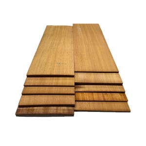 Opakowanie 10 sztuk, deski cięte z mahoniu (cienkie drewno) - 22" x 8-1/4" x 1/8" do 1/2"