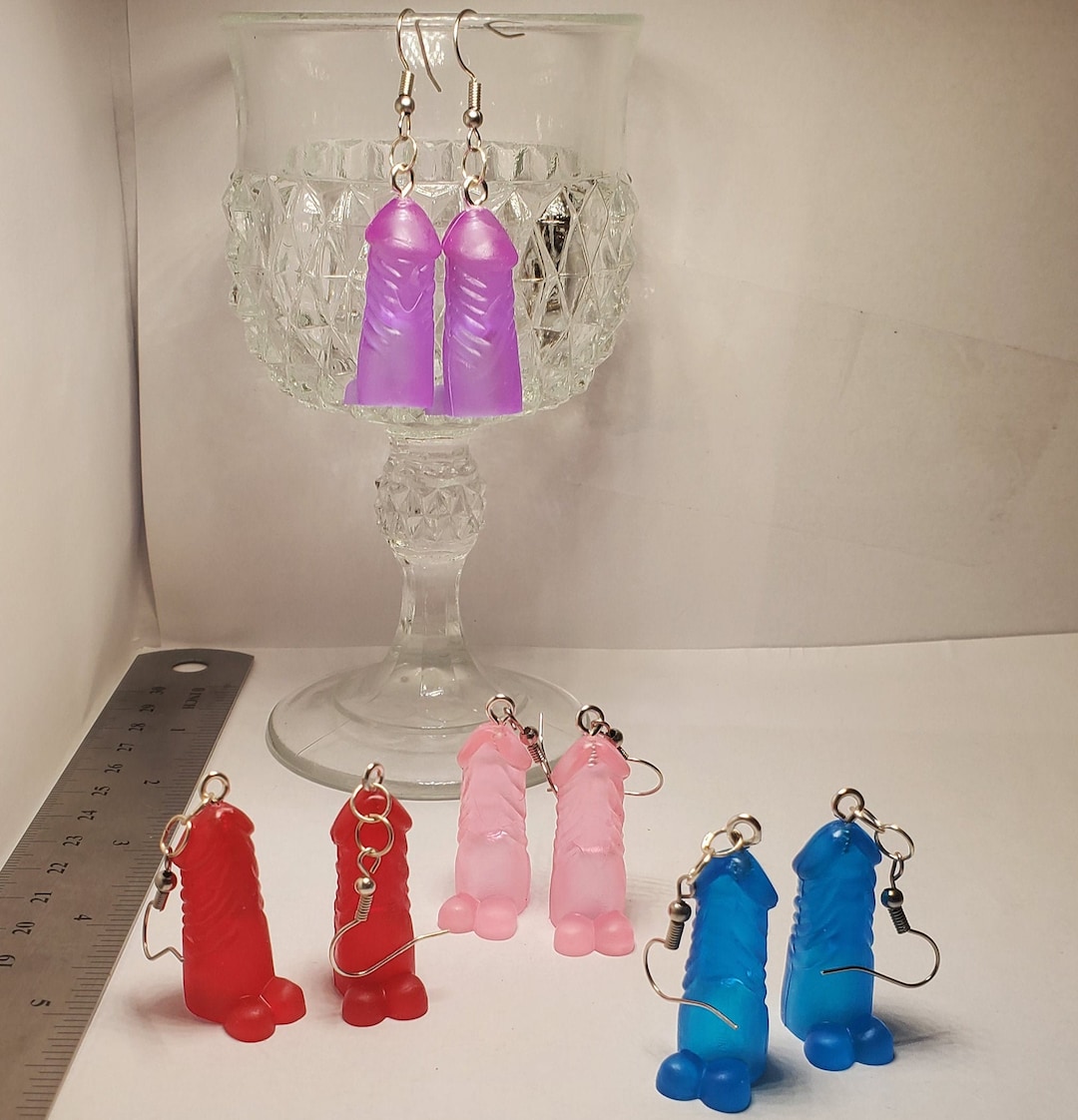 Miniature Colorful Peens Tiny Dildos Dildo Earrings Penis - Etsy
