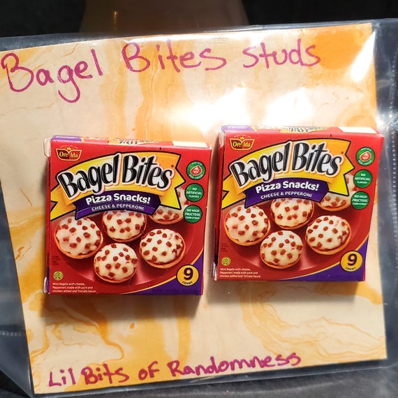 Bagel Bites Earrings Cheese & Pepperoni Pizza Snacks Mini Brands